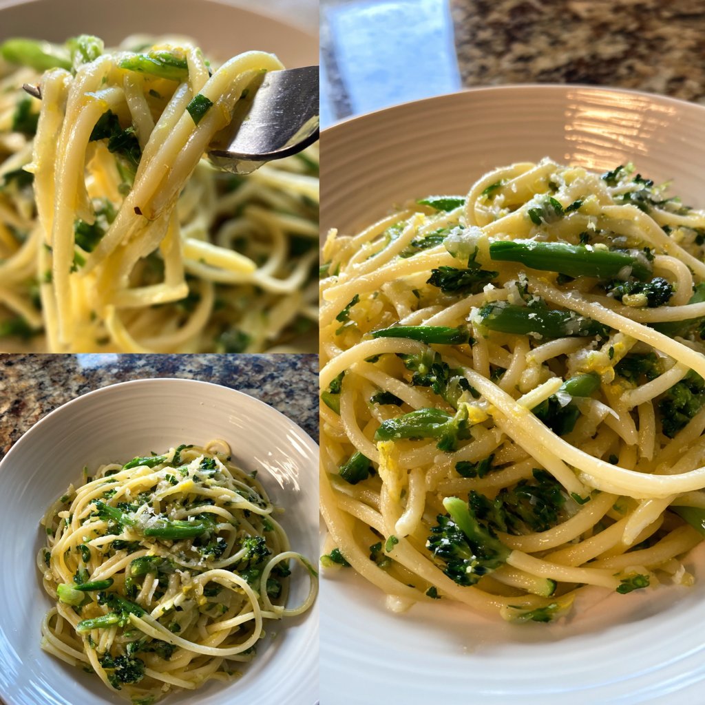 Spaghetti mit Brokkoli und Zitronenöl