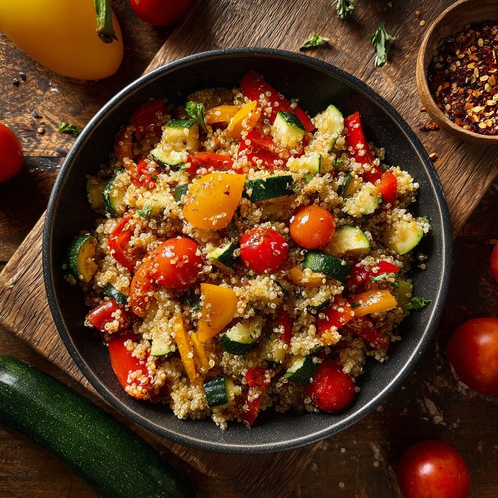 Kalorienarmes Abendessen Mit Quinoa Und Gemüse