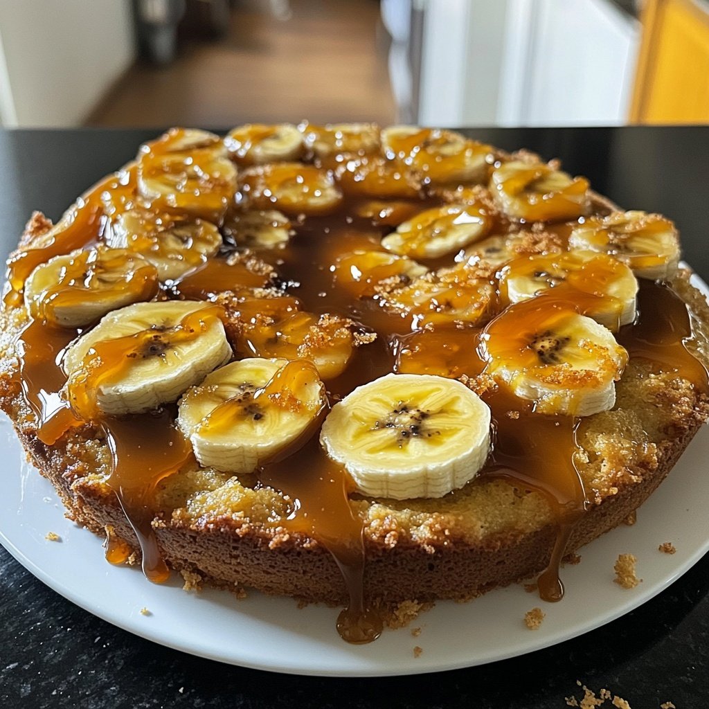 Bananenkuchen mit Karamell