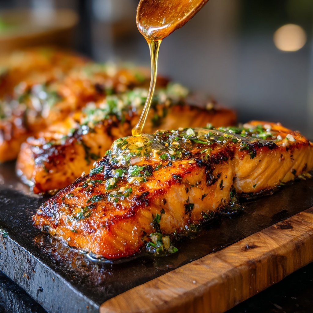 Gegrillter Lachs Mit Honig Senf