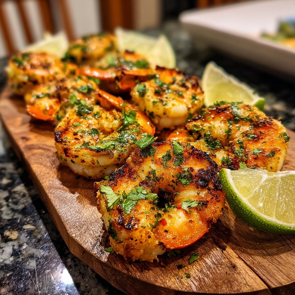 Gegrillte Garnelen Mit Limetten Marinade