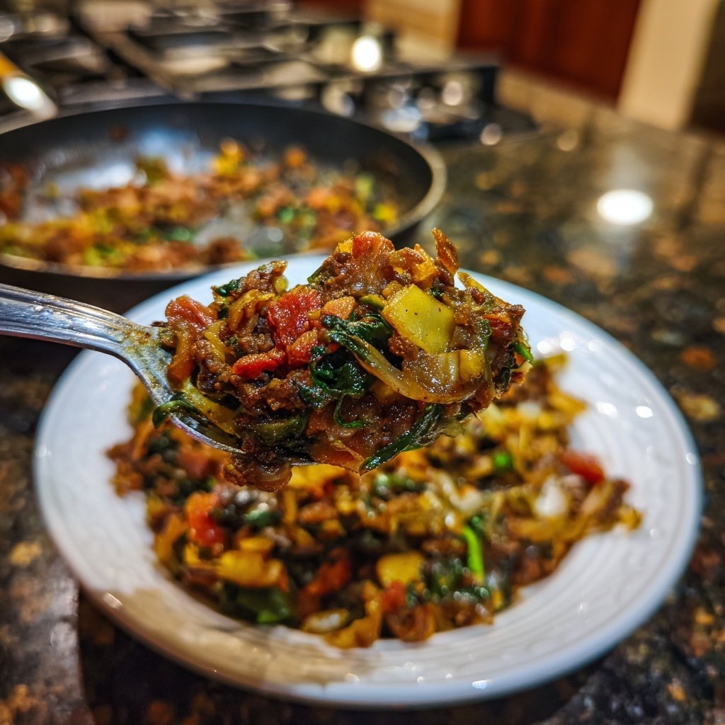 Kalorienarme Hackfleisch Pfanne