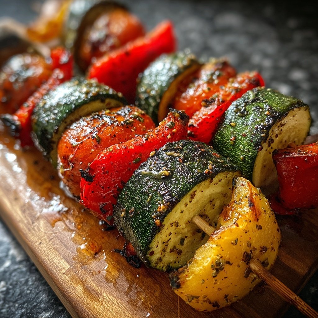 Grillgemüse Spieße Mit Paprika Und Zucchini