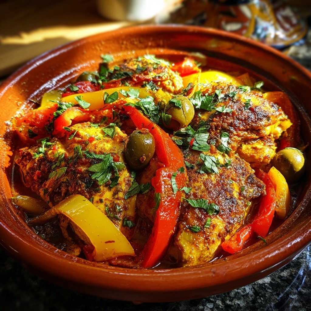 Internationale Küche Marokkanisches Hähnchen-Tagine