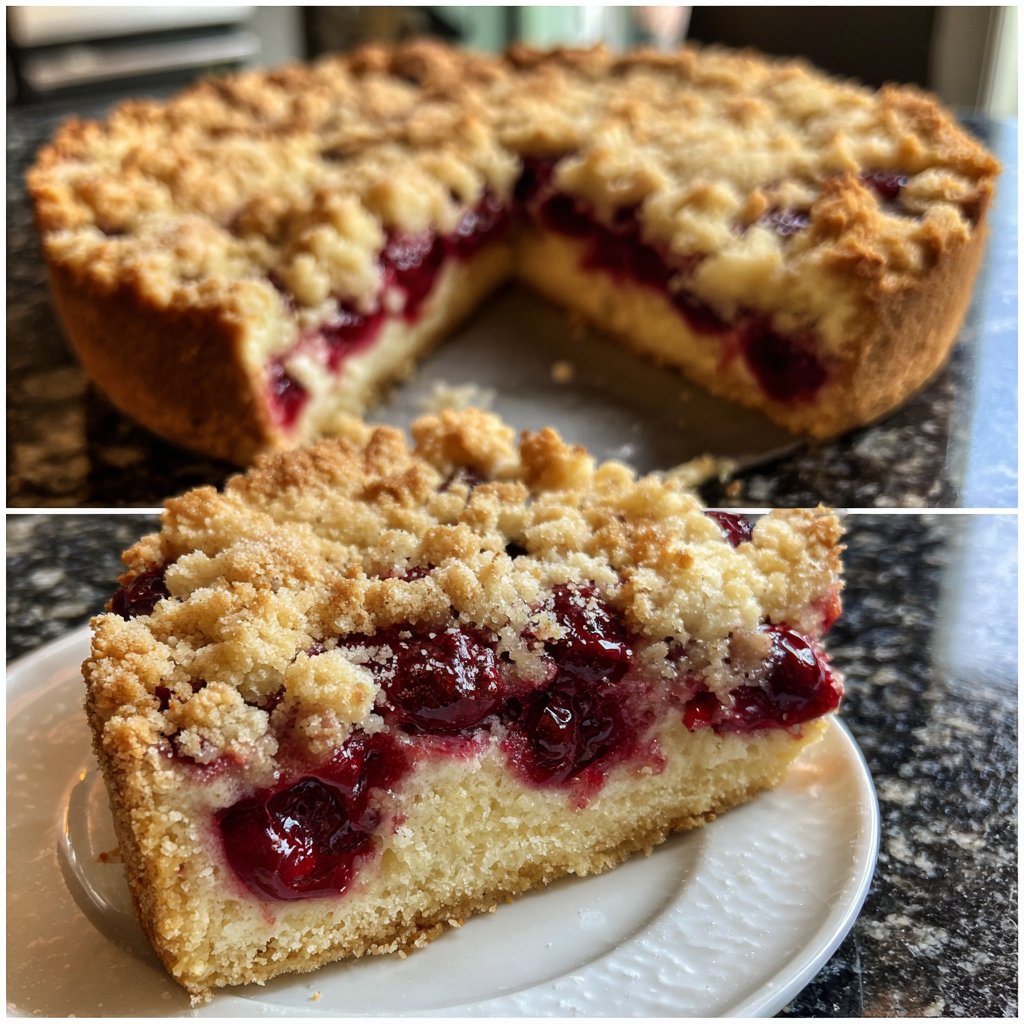 Streuselkuchen Mit Kirschen